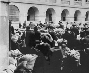 Theresienstadt, Czechoslovakia, Jews with their belongings, arriving at the ghetto. © Yad Vashem Photo Archive.