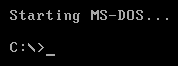 Starting MS-DOS